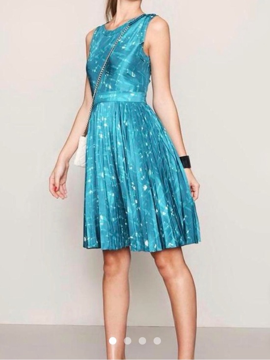 kate spade Dresses & Skirts - Kate Spade Melody Cocktail Dress - Teal Pleated Fit-and-Flare Silk Mini Dress